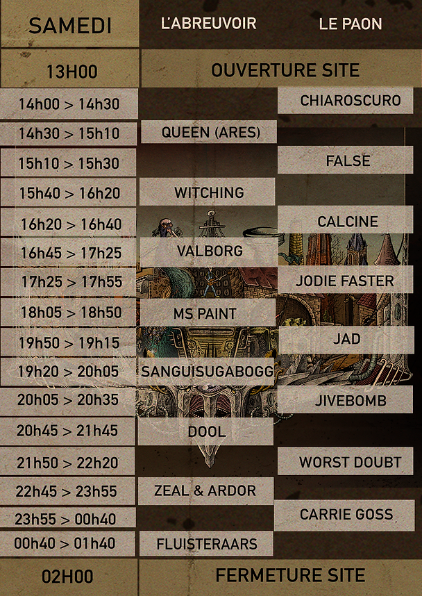 programmation du samedi